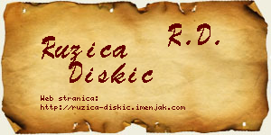 Ružica Diskić vizit kartica